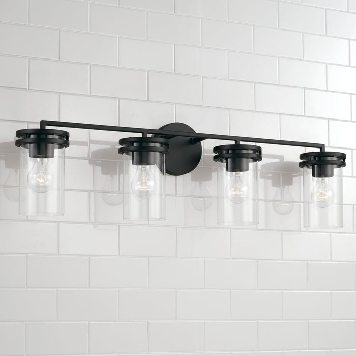 Capital Lighting 148741MB-539 Four Light Vanity, Matte Black