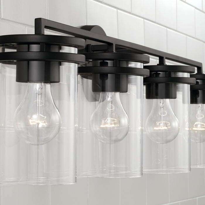 Capital Lighting 148741MB-539 Four Light Vanity, Matte Black