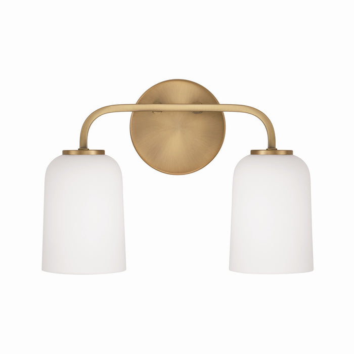 Capital Lighting 148821AD-542 Two Light Vanity, Aged Brass