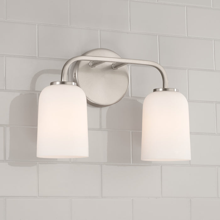 Capital Lighting 148821BN-542 Two Light Vanity, Brushed Nickel