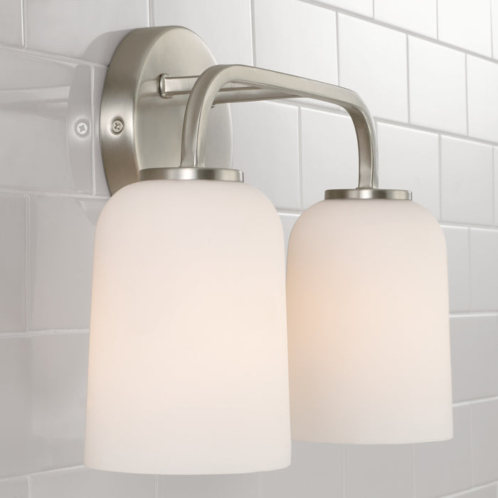 Capital Lighting 148821BN-542 Two Light Vanity, Brushed Nickel