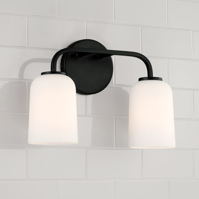 Capital Lighting 148821MB-542 Two Light Vanity, Matte Black