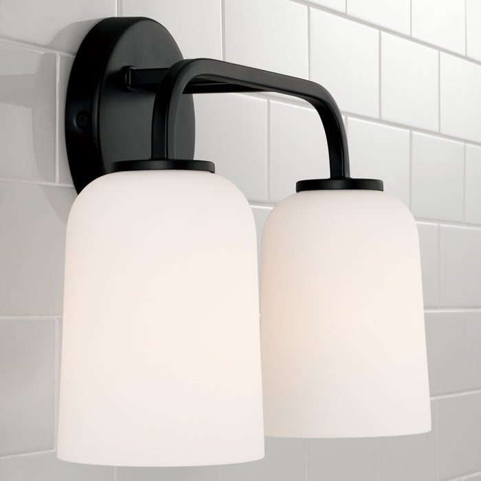 Capital Lighting 148821MB-542 Two Light Vanity, Matte Black