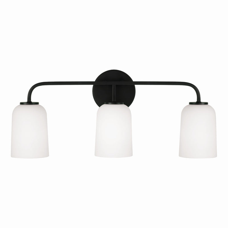 Capital Lighting 148831MB-542 Three Light Vanity, Matte Black