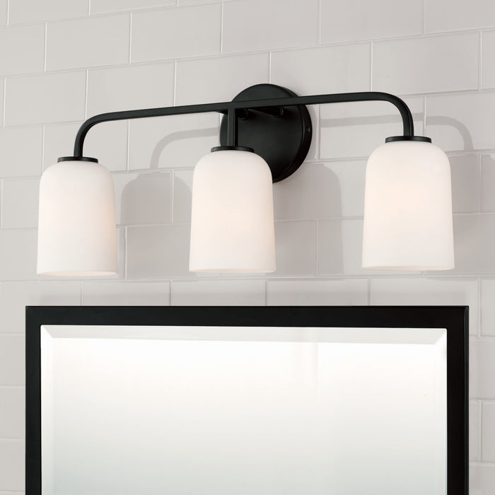 Capital Lighting 148831MB-542 Three Light Vanity, Matte Black