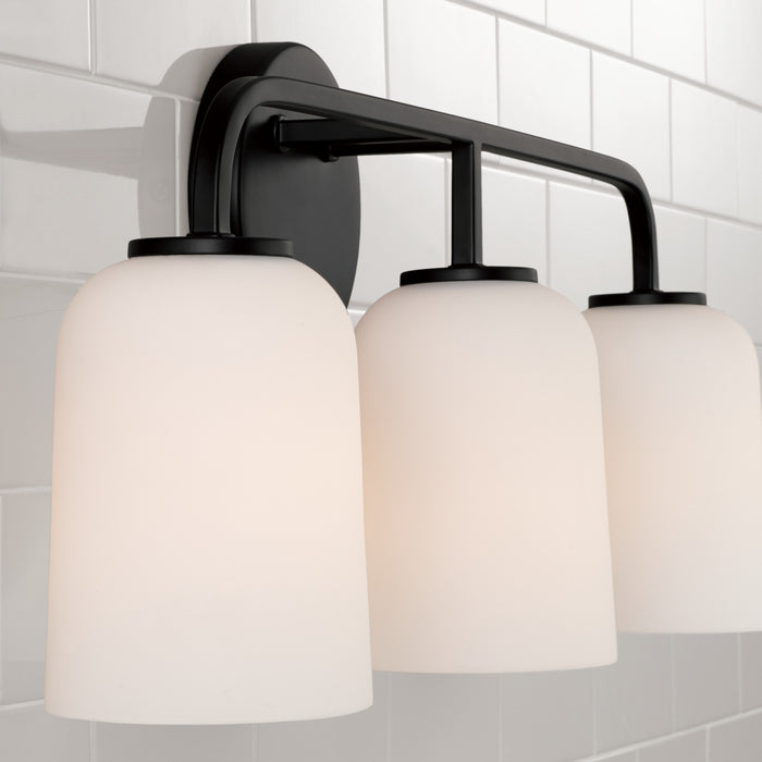 Capital Lighting 148831MB-542 Three Light Vanity, Matte Black