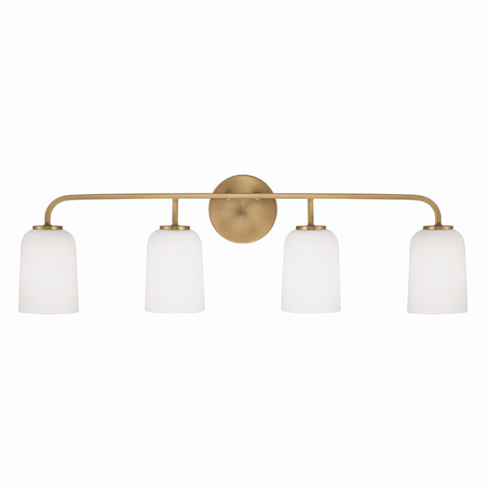 Capital Lighting 148841AD-542 Four Light Vanity, Aged Brass