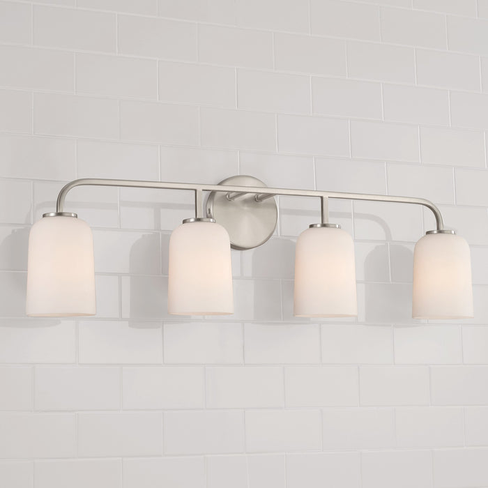 Capital Lighting 148841BN-542 Four Light Vanity, Brushed Nickel