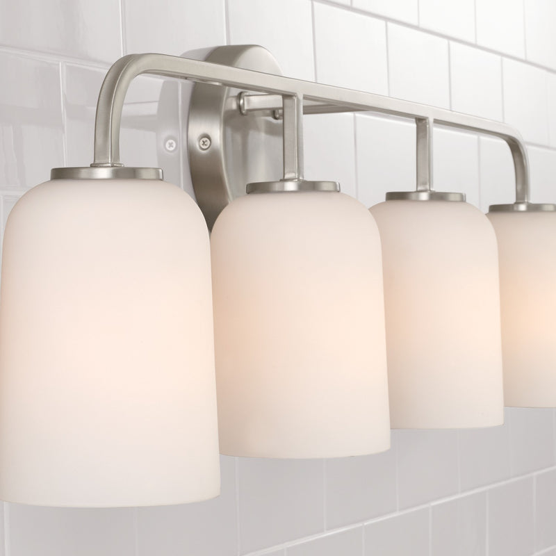 Capital Lighting 148841BN-542 Four Light Vanity, Brushed Nickel