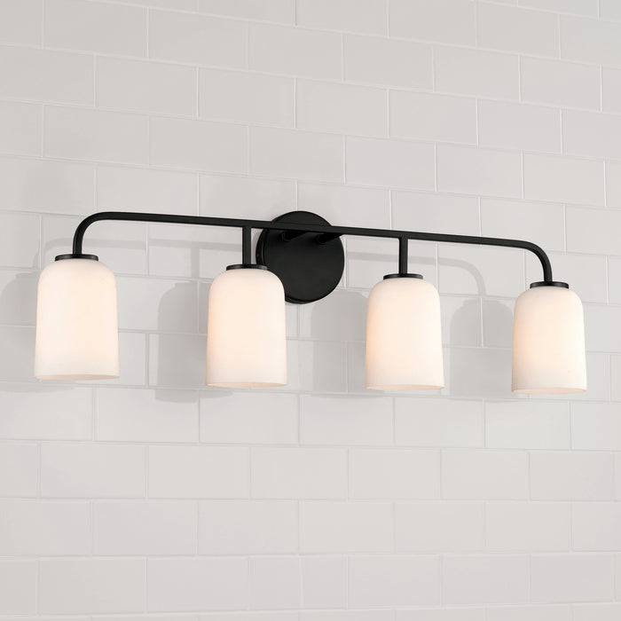 Capital Lighting 148841MB-542 Four Light Vanity, Matte Black