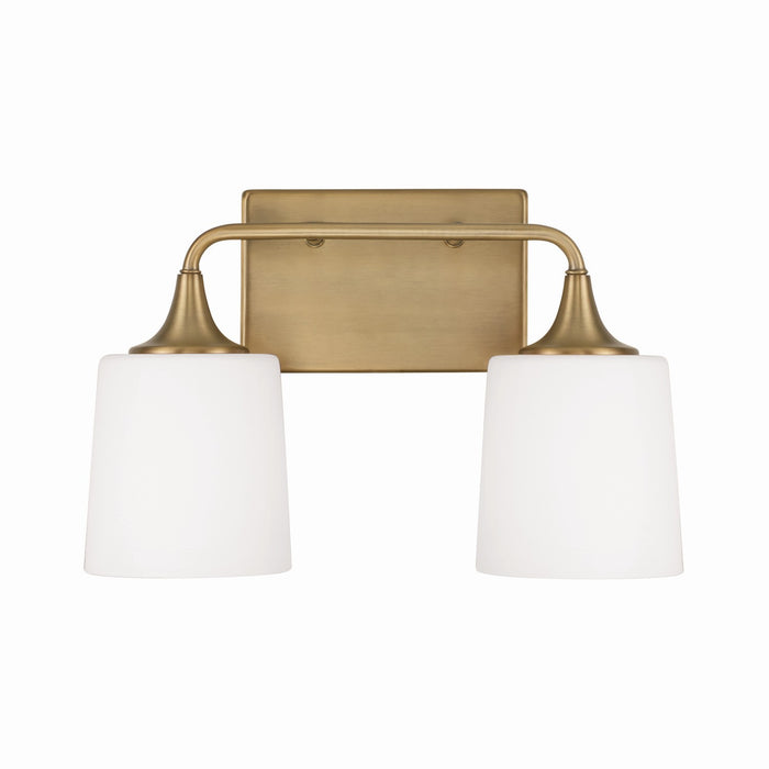 Capital Lighting 148921AD-541 Two Light Vanity, Aged Brass
