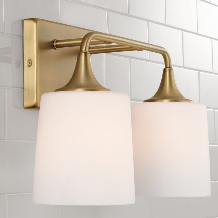 Capital Lighting 148921AD-541 Two Light Vanity, Aged Brass