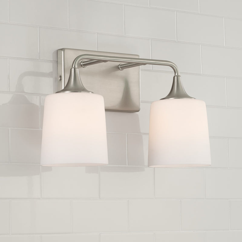 Capital Lighting 148921BN-541 Two Light Vanity, Brushed Nickel