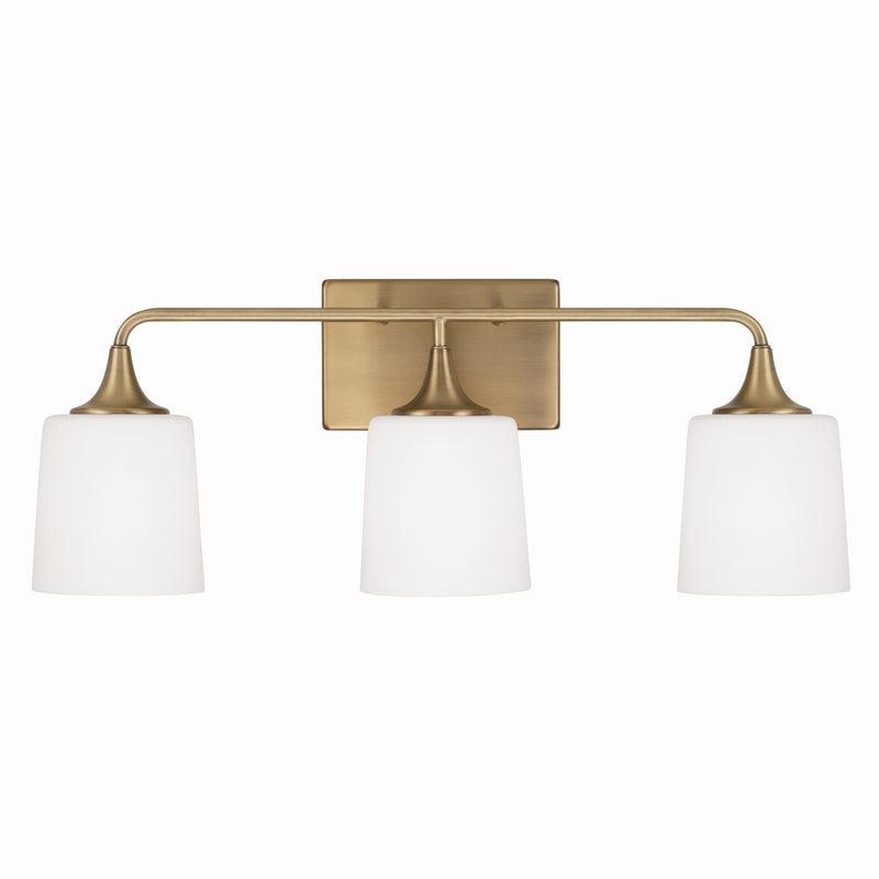 Capital Lighting 148931AD-541 Three Light Vanity, Aged Brass
