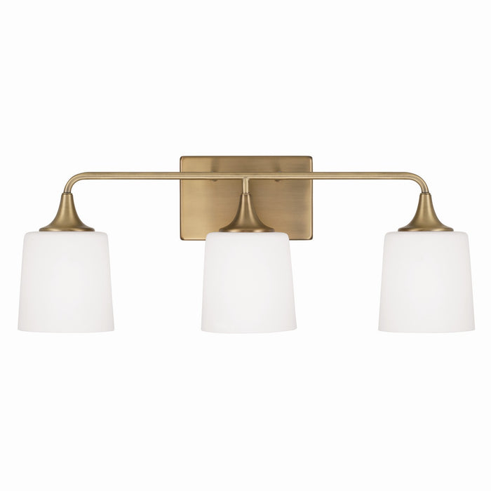 Capital Lighting 148931AD-541 Three Light Vanity, Aged Brass
