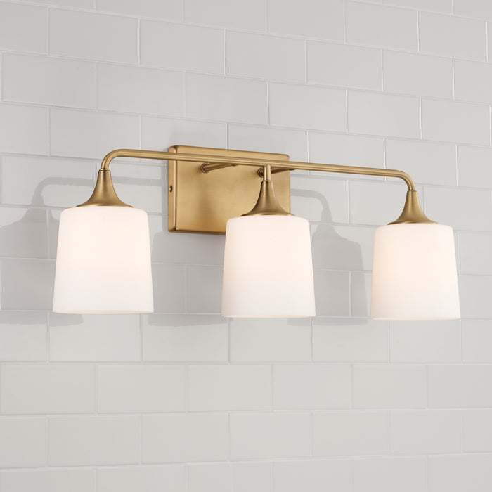 Capital Lighting 148931AD-541 Three Light Vanity, Aged Brass