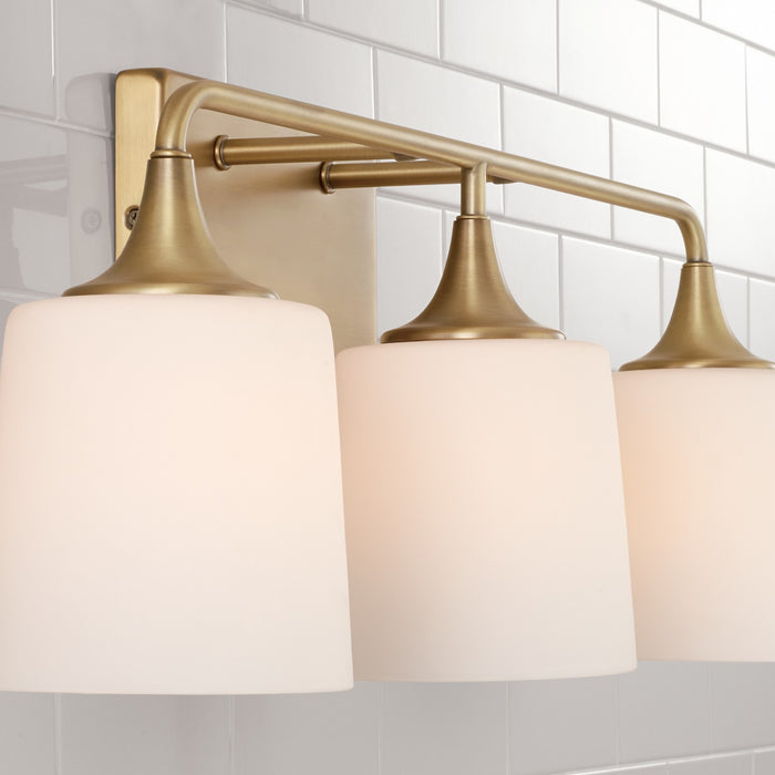 Capital Lighting 148931AD-541 Three Light Vanity, Aged Brass