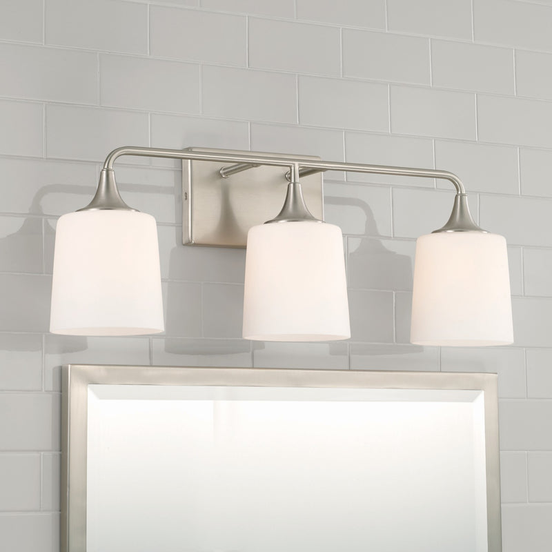 Capital Lighting 148931BN-541 Three Light Vanity, Brushed Nickel