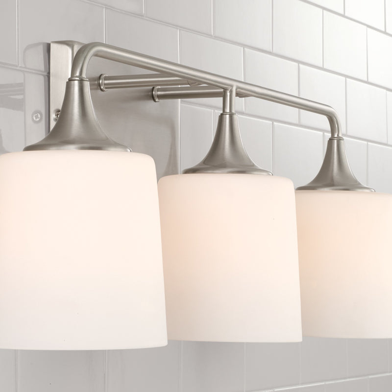 Capital Lighting 148931BN-541 Three Light Vanity, Brushed Nickel
