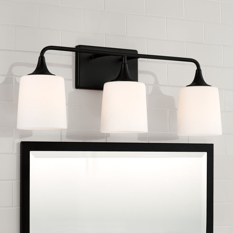 Capital Lighting 148931MB-541 Three Light Vanity, Matte Black