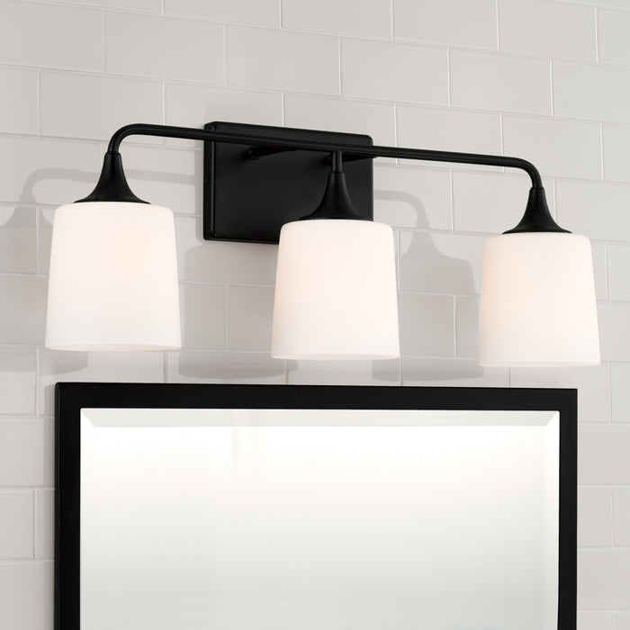 Capital Lighting 148931MB-541 Three Light Vanity, Matte Black