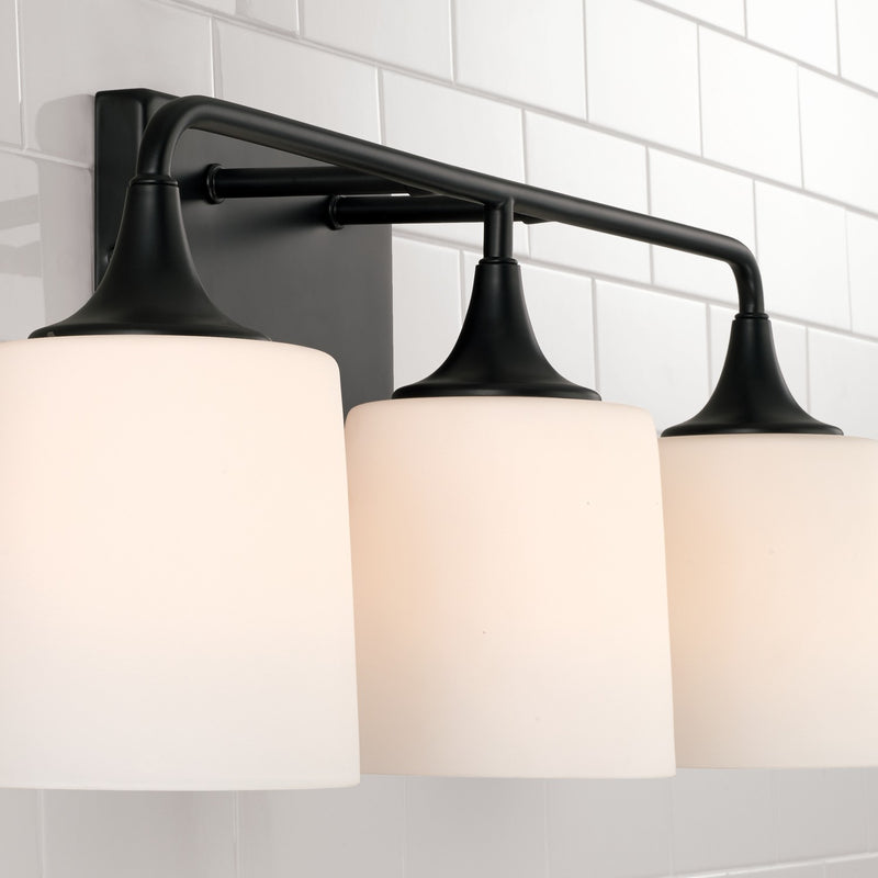 Capital Lighting 148931MB-541 Three Light Vanity, Matte Black