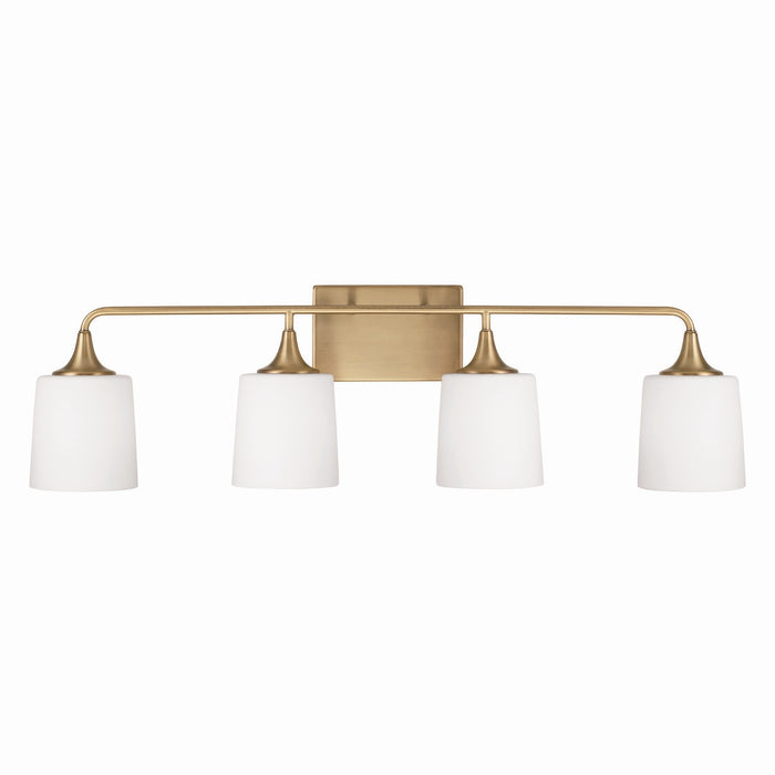 Capital Lighting 148941AD-541 Four Light Vanity, Aged Brass