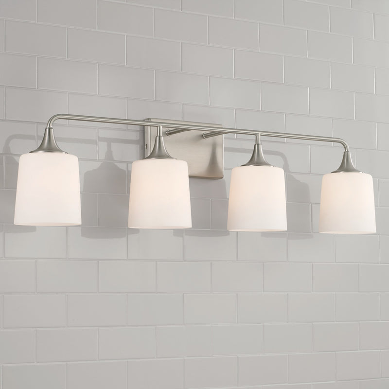 Capital Lighting 148941BN-541 Four Light Vanity, Brushed Nickel