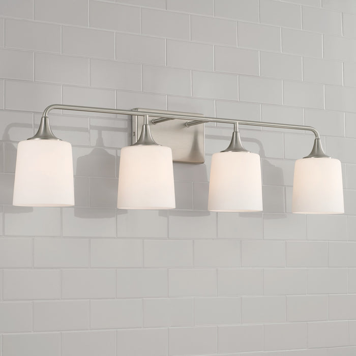 Capital Lighting 148941BN-541 Four Light Vanity, Brushed Nickel