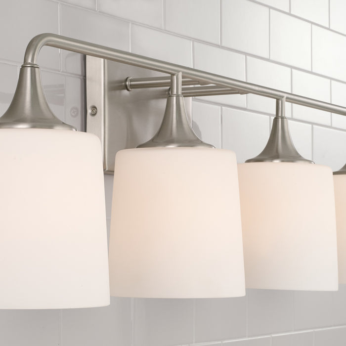 Capital Lighting 148941BN-541 Four Light Vanity, Brushed Nickel