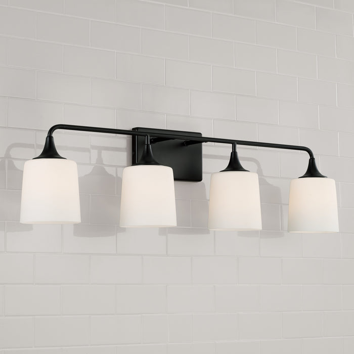 Capital Lighting 148941MB-541 Four Light Vanity, Matte Black