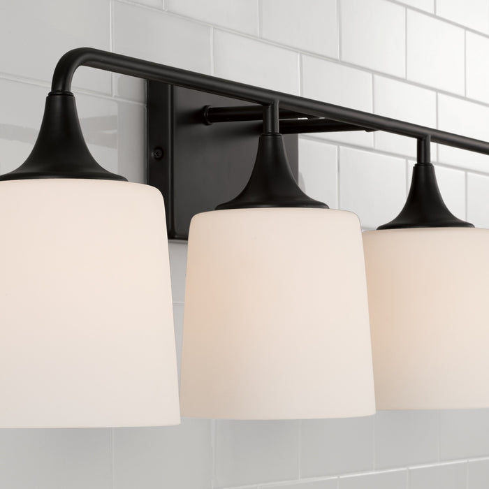 Capital Lighting 148941MB-541 Four Light Vanity, Matte Black