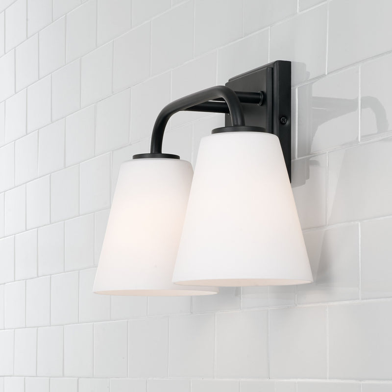 Capital Lighting 149421MB-543 Two Light Vanity, Matte Black