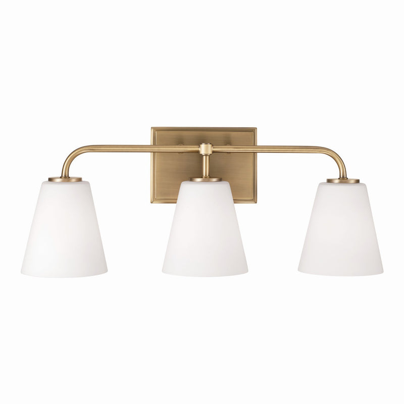 Capital Lighting 149431AD-543 Three Light Vanity, Aged Brass