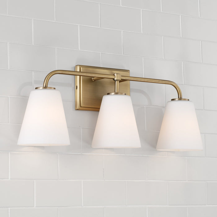 Capital Lighting 149431AD-543 Three Light Vanity, Aged Brass
