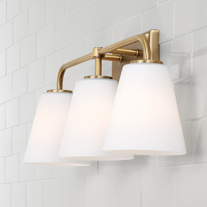 Capital Lighting 149431AD-543 Three Light Vanity, Aged Brass