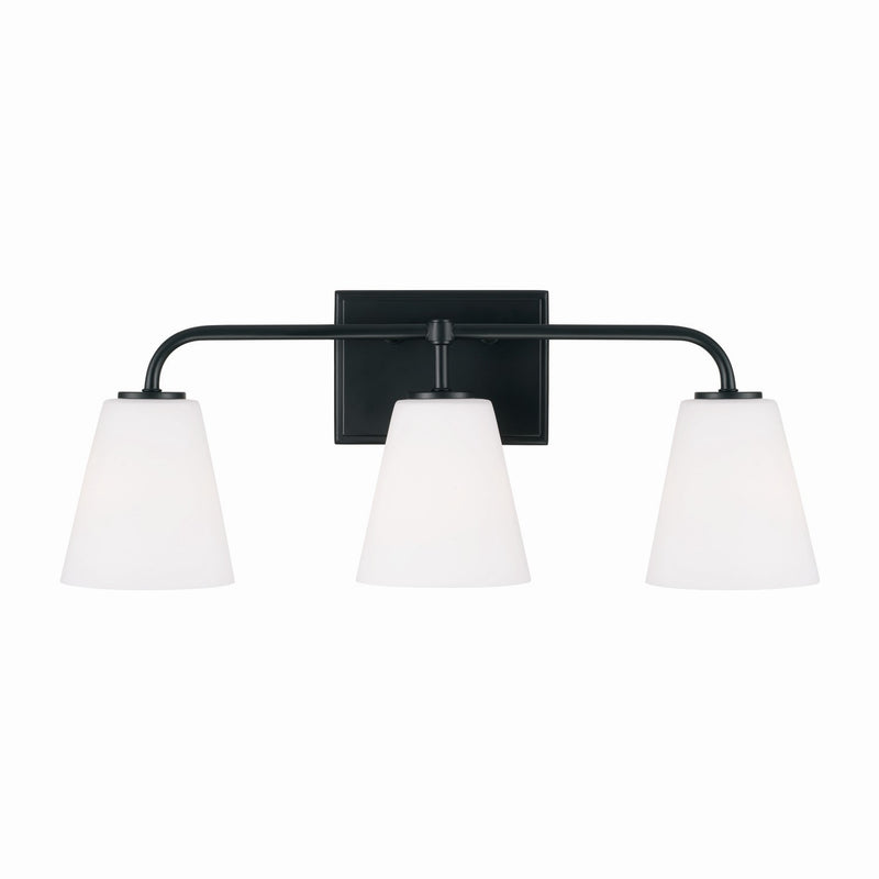 Capital Lighting 149431MB-543 Three Light Vanity, Matte Black