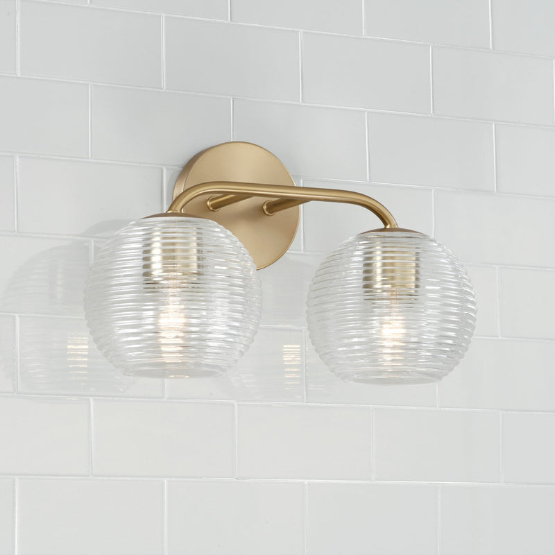 Capital Lighting 149921MA-544 Two Light Vanity, Matte Brass