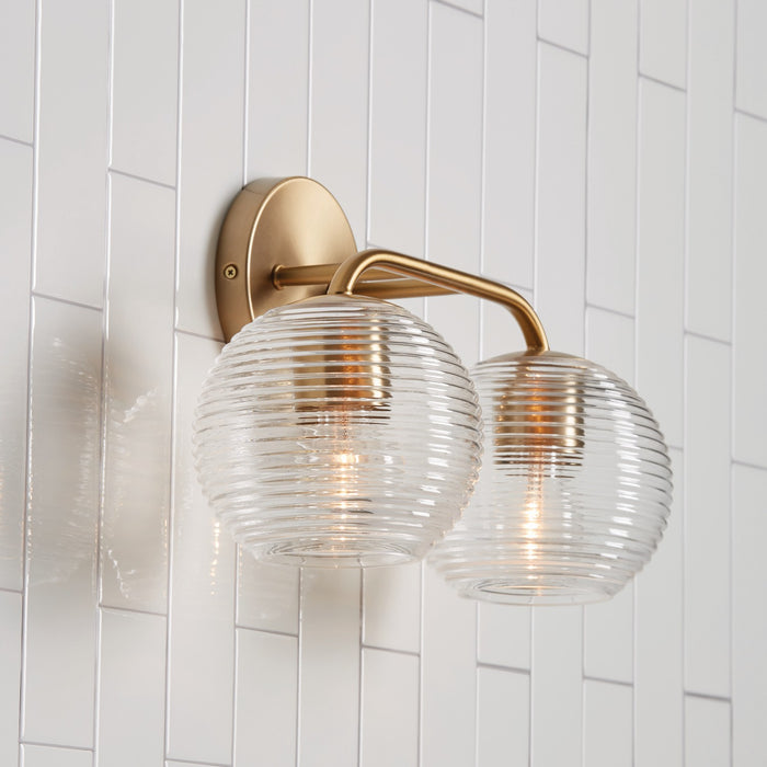 Capital Lighting 149921MA-544 Two Light Vanity, Matte Brass