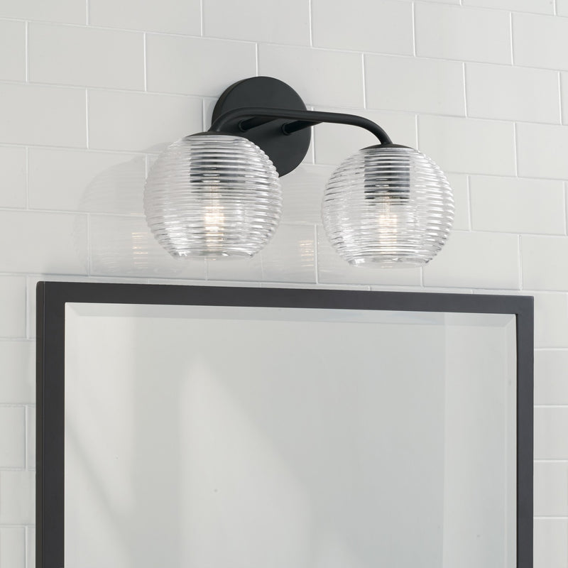 Capital Lighting 149921MB-544 Two Light Vanity, Matte Black