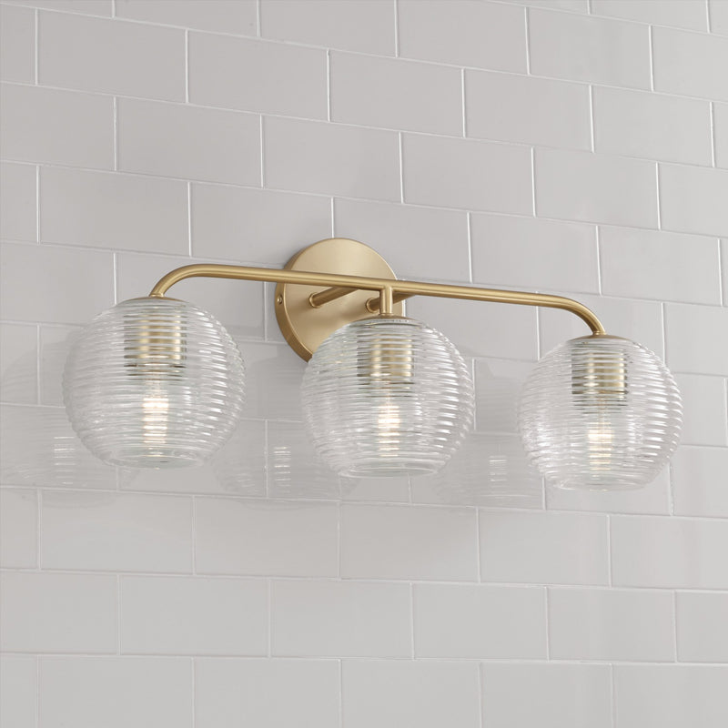 Capital Lighting 149931MA-544 Three Light Vanity, Matte Brass