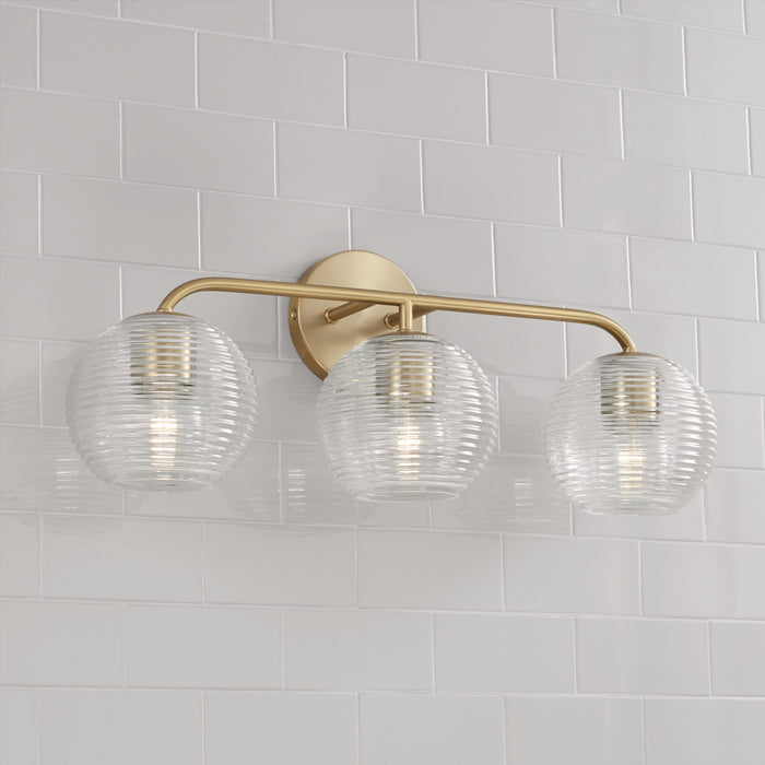 Capital Lighting 149931MA-544 Three Light Vanity, Matte Brass