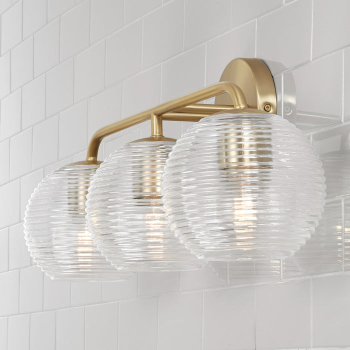 Capital Lighting 149931MA-544 Three Light Vanity, Matte Brass