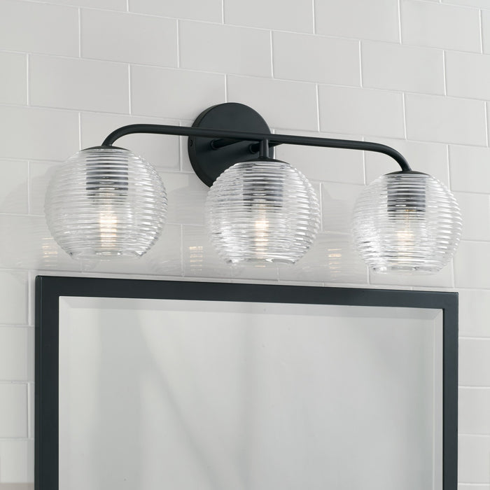 Capital Lighting 149931MB-544 Three Light Vanity, Matte Black