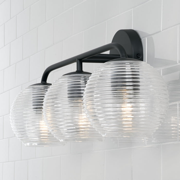 Capital Lighting 149931MB-544 Three Light Vanity, Matte Black