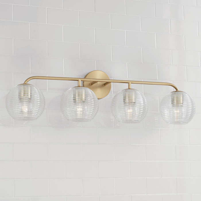 Capital Lighting 149941MA-544 Four Light Vanity, Matte Brass