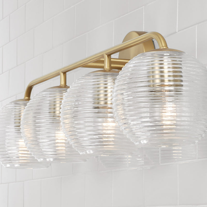 Capital Lighting 149941MA-544 Four Light Vanity, Matte Brass
