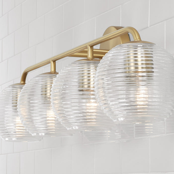 Capital Lighting 149941MA-544 Four Light Vanity, Matte Brass