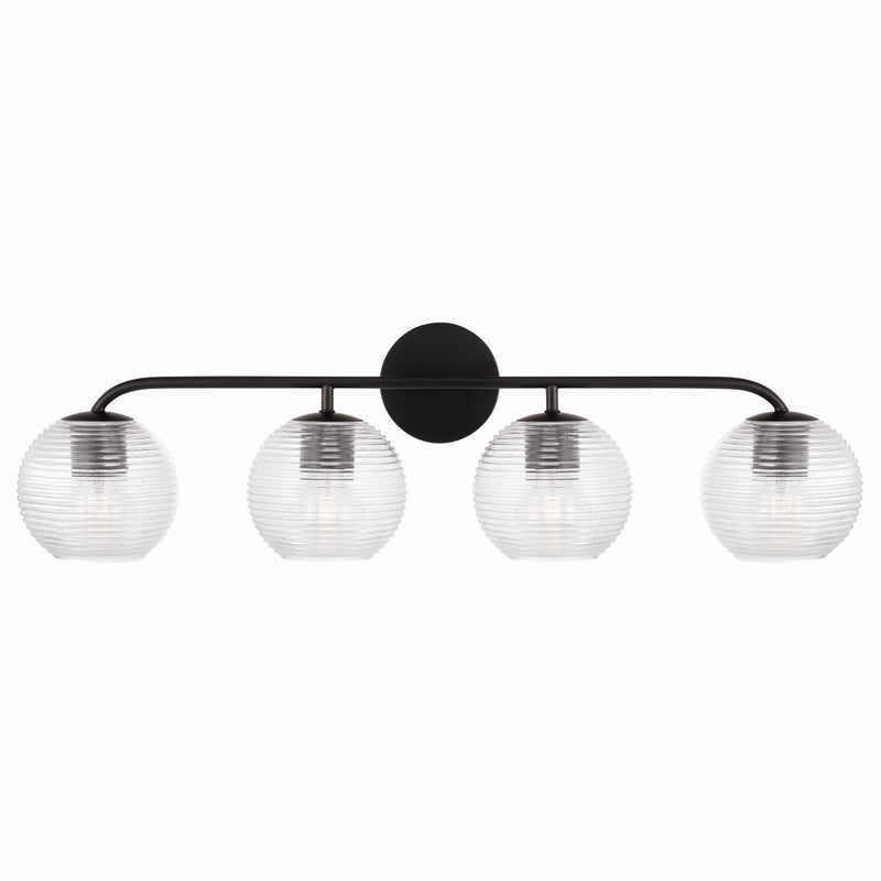 Capital Lighting 149941MB-544 Four Light Vanity, Matte Black