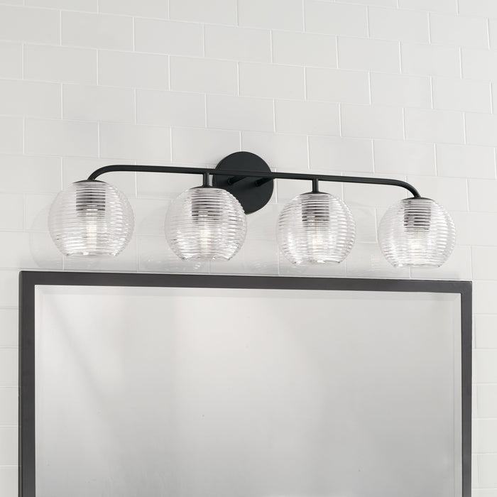 Capital Lighting 149941MB-544 Four Light Vanity, Matte Black
